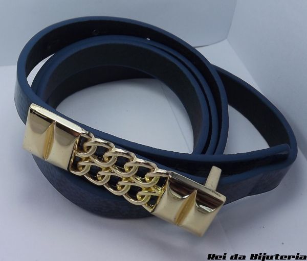 Cinto de Couro Fino + Fivela