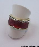 Anel Esmaltado com Strass - M1