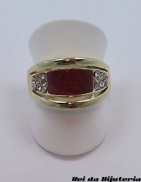 Anel Esmaltado com Strass - M2